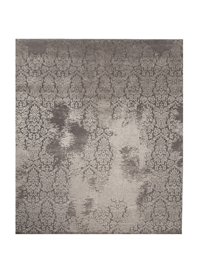 Precious Grey Faded Wool and silk relief