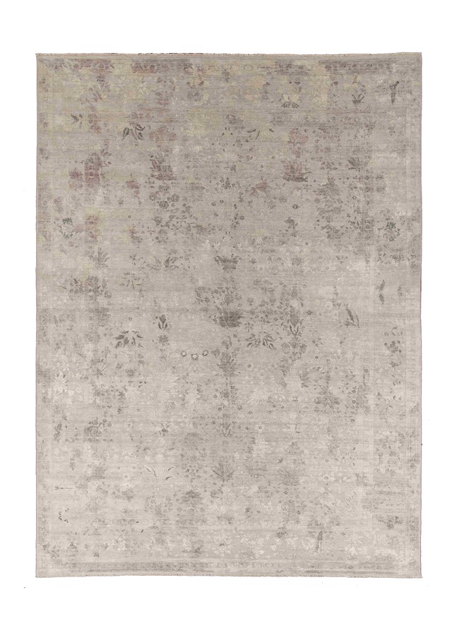 Shanti platinum wool and silk relief