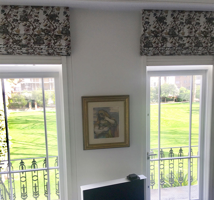 Louis Vuitton fabric custom roman blinds